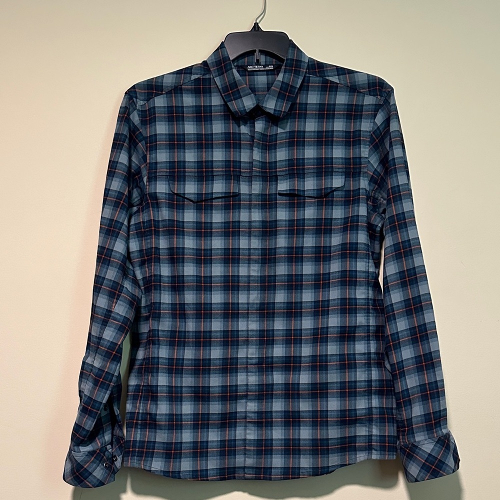 Arc'teryx Blue and Red Plaid Casual Shirt